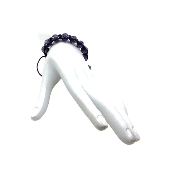 Macrame Shamballa Slider Bracelet - Picture 13 of 15